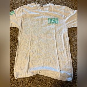 white tyler’s shirt